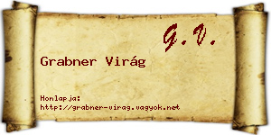Grabner Virág névjegykártya